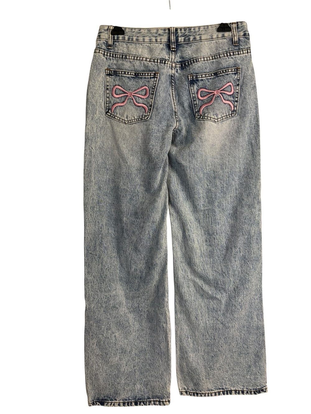 Telepatia Denim with pink bow embroidered accent - Picture 3 of 7